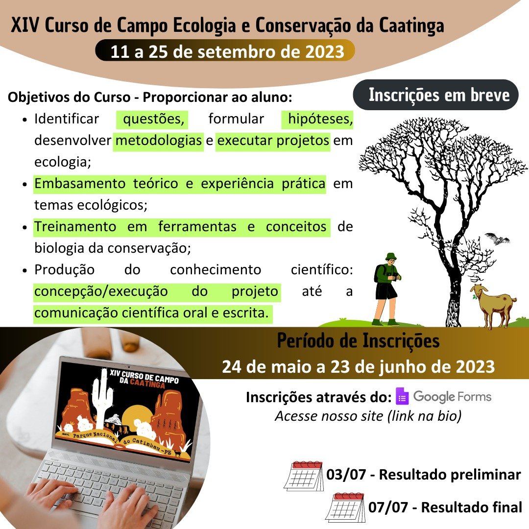 Confirmado Curso da Caatinga 2023